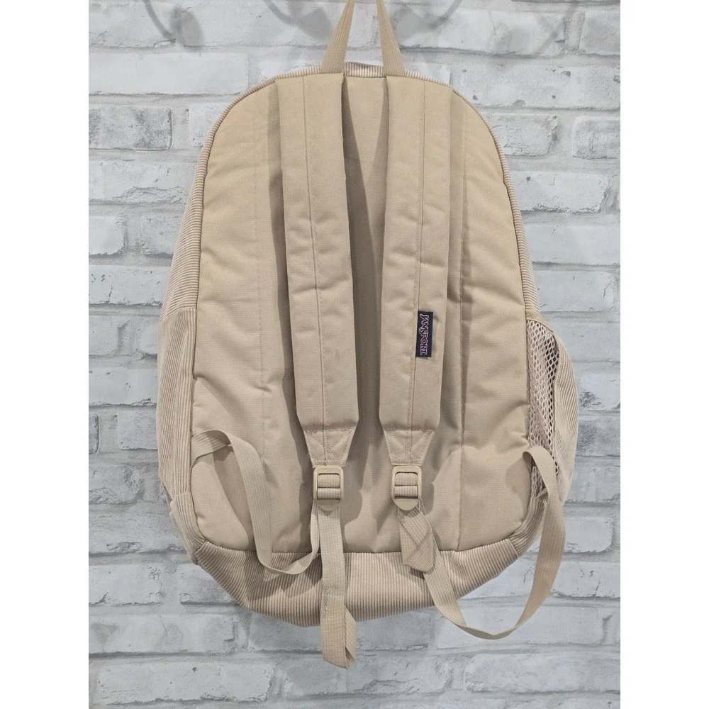 Jansport Corduroy Backpack Tan Brown 90s Style Cross Town Plus Remix SOA85VJ